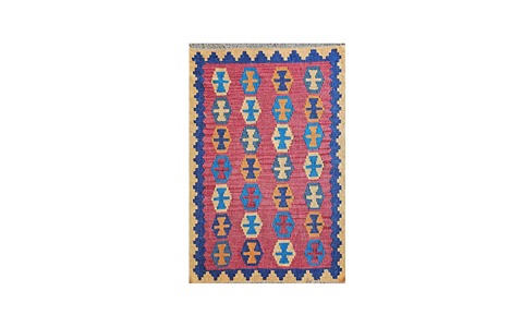 تصویر 2 از گلیم دستبافت پشمی تولید شده با روش‌ های سنتی