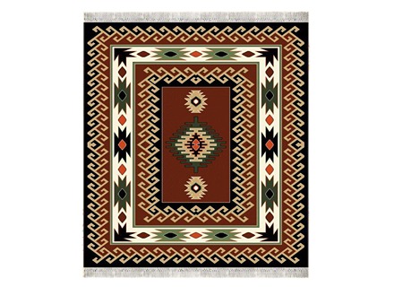 تصویر 4 از گلیم دستبافت پشمی تولید شده با روش‌ های سنتی