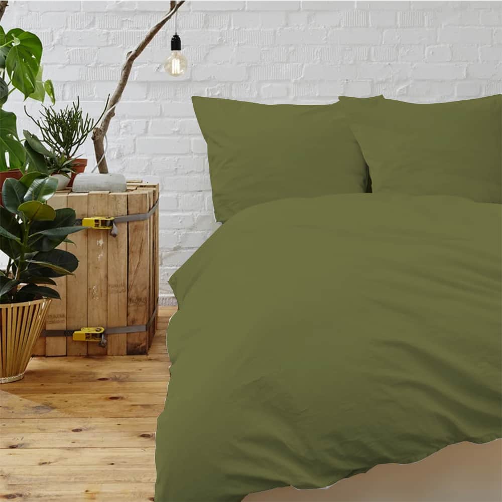 تصویر 3 از روبالشتی سبز زیتونی با دوخت منظم و تمیز