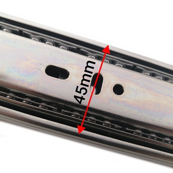 تصویر 2 از ریل کشو ساچمه ای سبک و مقاوم با جنس فولادی