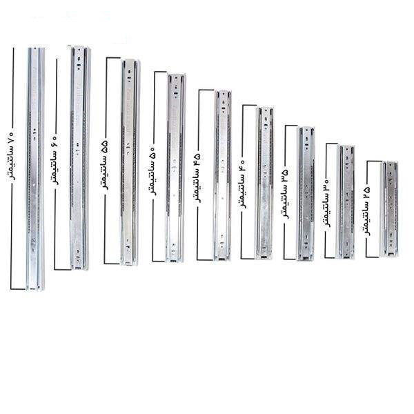 تصویر 1 از ریل کشو ساچمه ای تاچ یونی هوپر فلزی ضد زنگ و با دوام