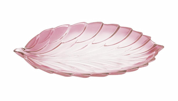 تصویر 1 از بشقاب بلور صورتی با شفافیت و درخشندگی فوق العاده