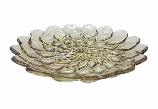 تصویر 1 از پیش دستی بلور طلایی شفاف و درخشان برای پذیرایی لوکس