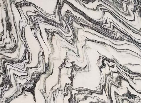 تصویر 3 از سنگ مرمر سفید با رگه های مشکی در اندازه‌ های مختلف