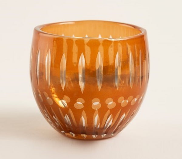 تصویر 1 از لیوان بلور قهوه ای شفاف مناسب جهیزیه عروس