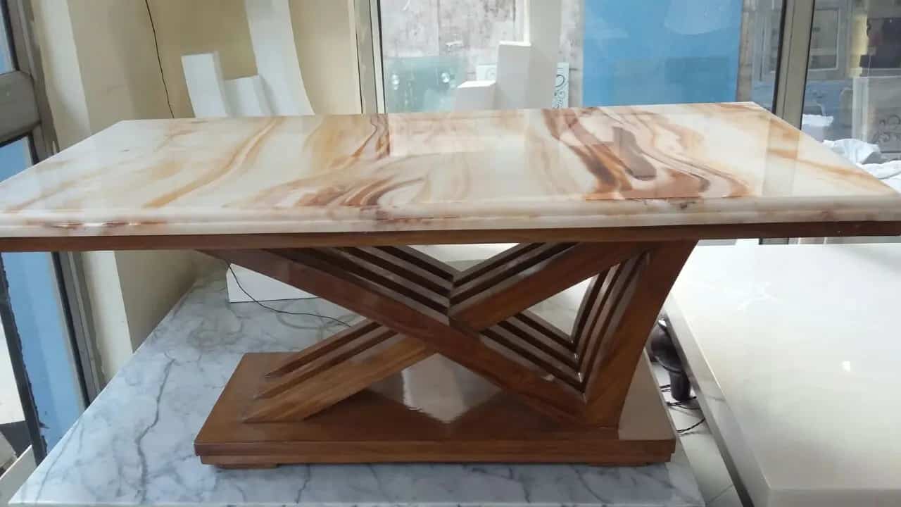 سنگ مرمر روی میز نصب آسان و مقاوم در برابر خط و خش