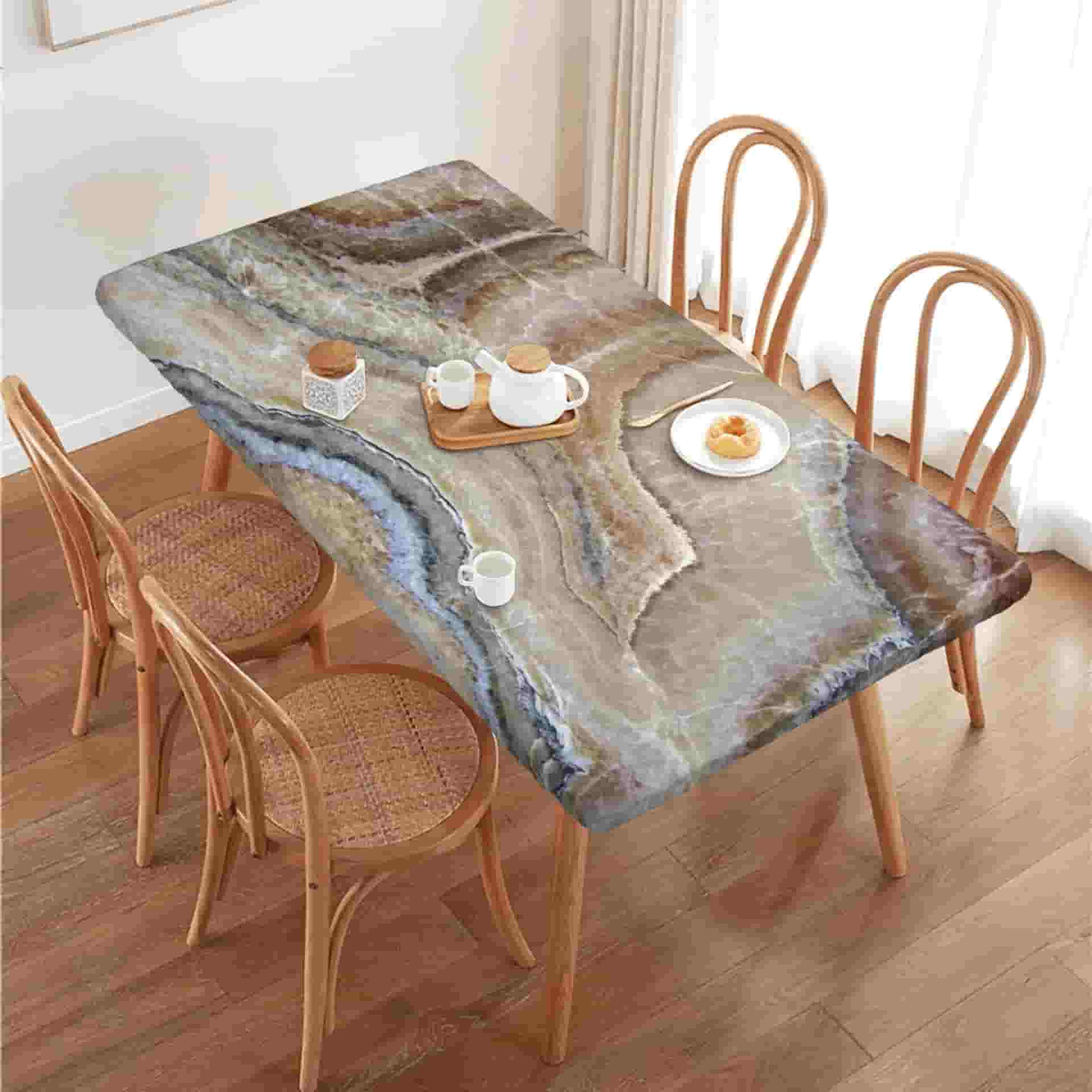 تصویر 3 از سنگ مرمر روی میز نصب آسان و مقاوم در برابر خط و خش