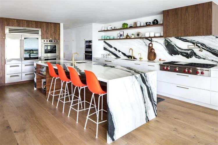 تصویر 4 از سنگ مرمر پاندا با رگه‌ های طبیعی و چشم‌ نواز