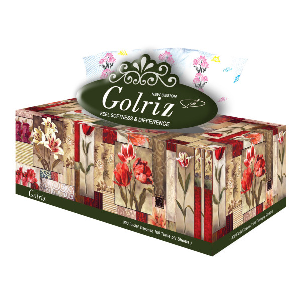 دستمال کاغذی گلریز با بسته‌ بندی شیک و جمع‌ و جور