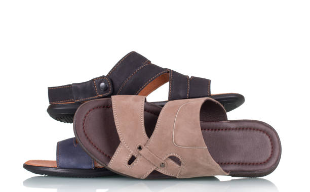 تصویر 1 از صندل چرم مشهد با کفی یو دی فوم سبک ضد فشار به پا