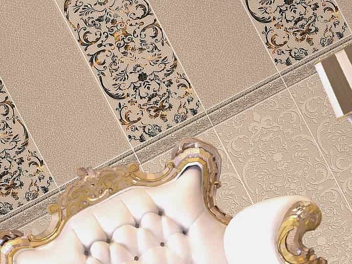 تصویر 2 از کاشی طرح دار تبریز لعاب برجسته مناسب فضا های داخلی