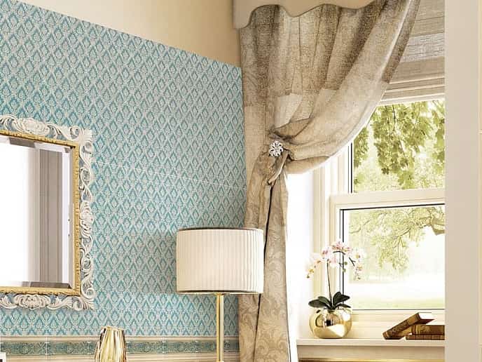 تصویر 1 از کاشی طرح دیواری الهام گرفته از نقوش معاصر برای پوشش عمودی