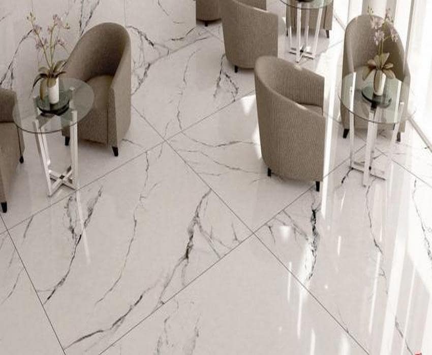 تصویر 4 از کاشی طرح دار سفید با سطح روشن مناسب فضا های کوچک