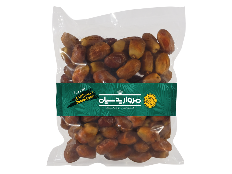 خرما زاهدی مروارید سیاه بسته‌ بندی کوچک برای میان‌ وعده