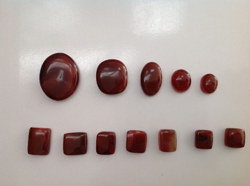 تصویر 1 از نگین عقیق قرمز طبیعی مناسب نیم ست و گردنبند