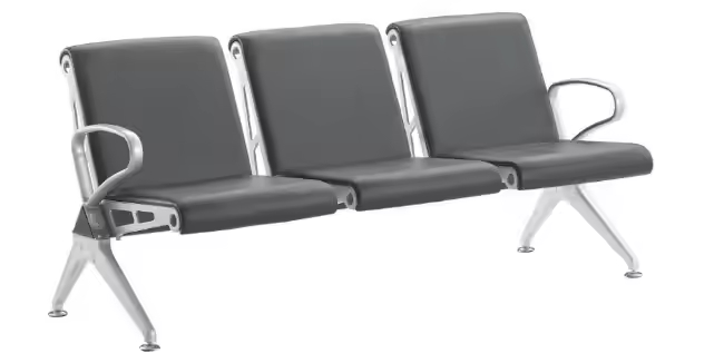 تصویر 3 از صندلی اداری بهم چسبیده با چینش منظم برای فضا های عمومی