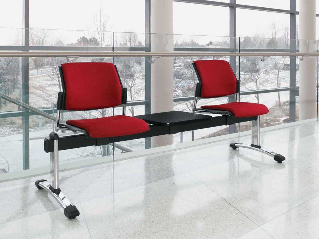 تصویر 4 از صندلی اداری بهم چسبیده با چینش منظم برای فضا های عمومی