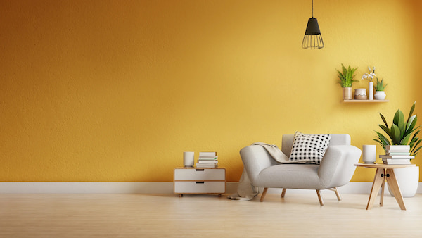 تصویر 2 از رنگ پلاستیک گل ماش با چسبندگی عالی روی سطوح گچی