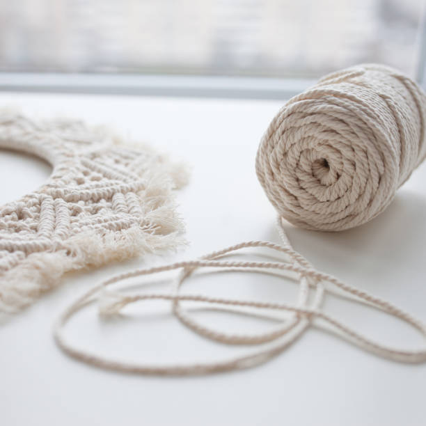 تصویر 4 از نخ مکرومه ضد پرز با سطح صاف و براق مناسب بافت های حرفه