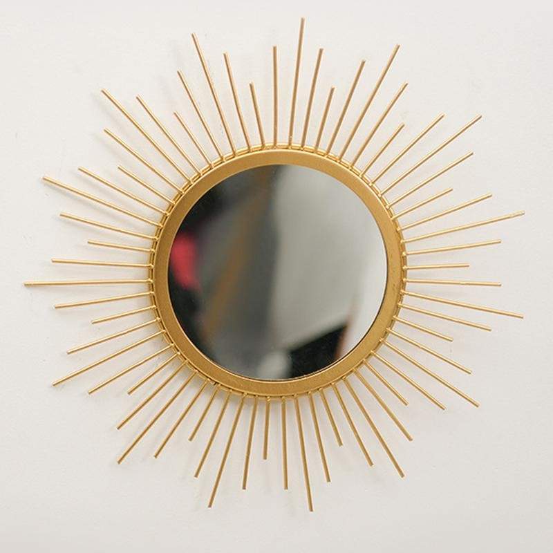 تصویر 1 از آینه دکوراتیو چوبی خورشید و ماه برای اتاق خواب و سالن