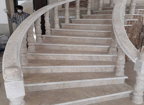 تصویر 4 از سنگ تراورتن برای راه پله نصب آسان و اجرای دقیق