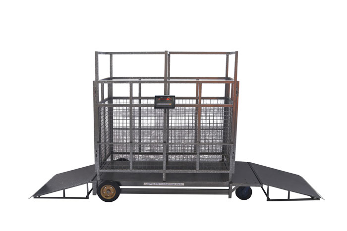 تصویر 2 از باسکول دام سیار قابل حمل با چرخ های محکم برای مزارع