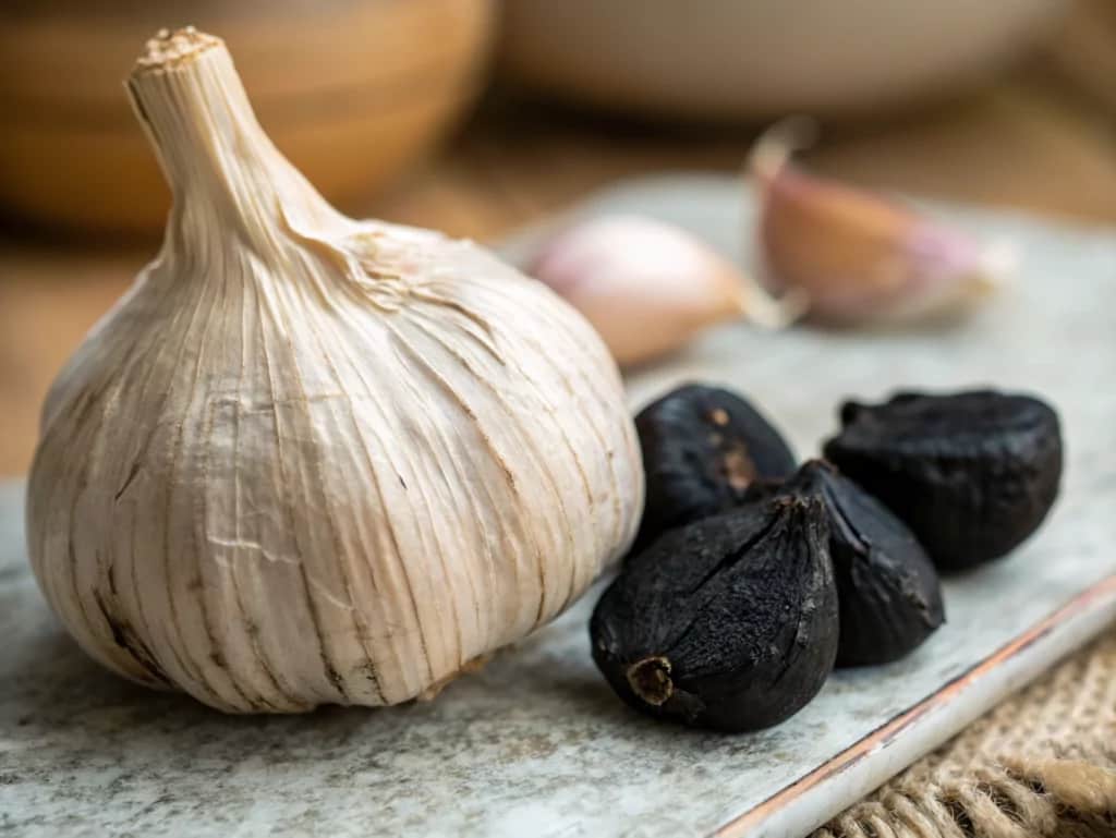 تصویر 1 از سیر سیاه هپات با ساختار یکنواخت و رنگ تیره کامل