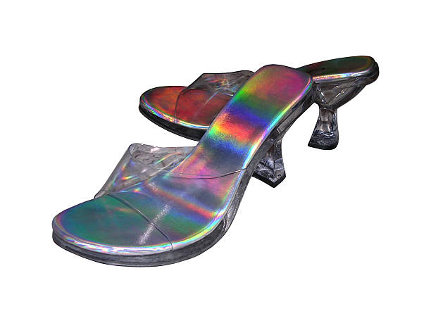 صندل دخترانه شیشه ای با کفی ژل دار ضد عرق و پوشش آنتی باکتریال