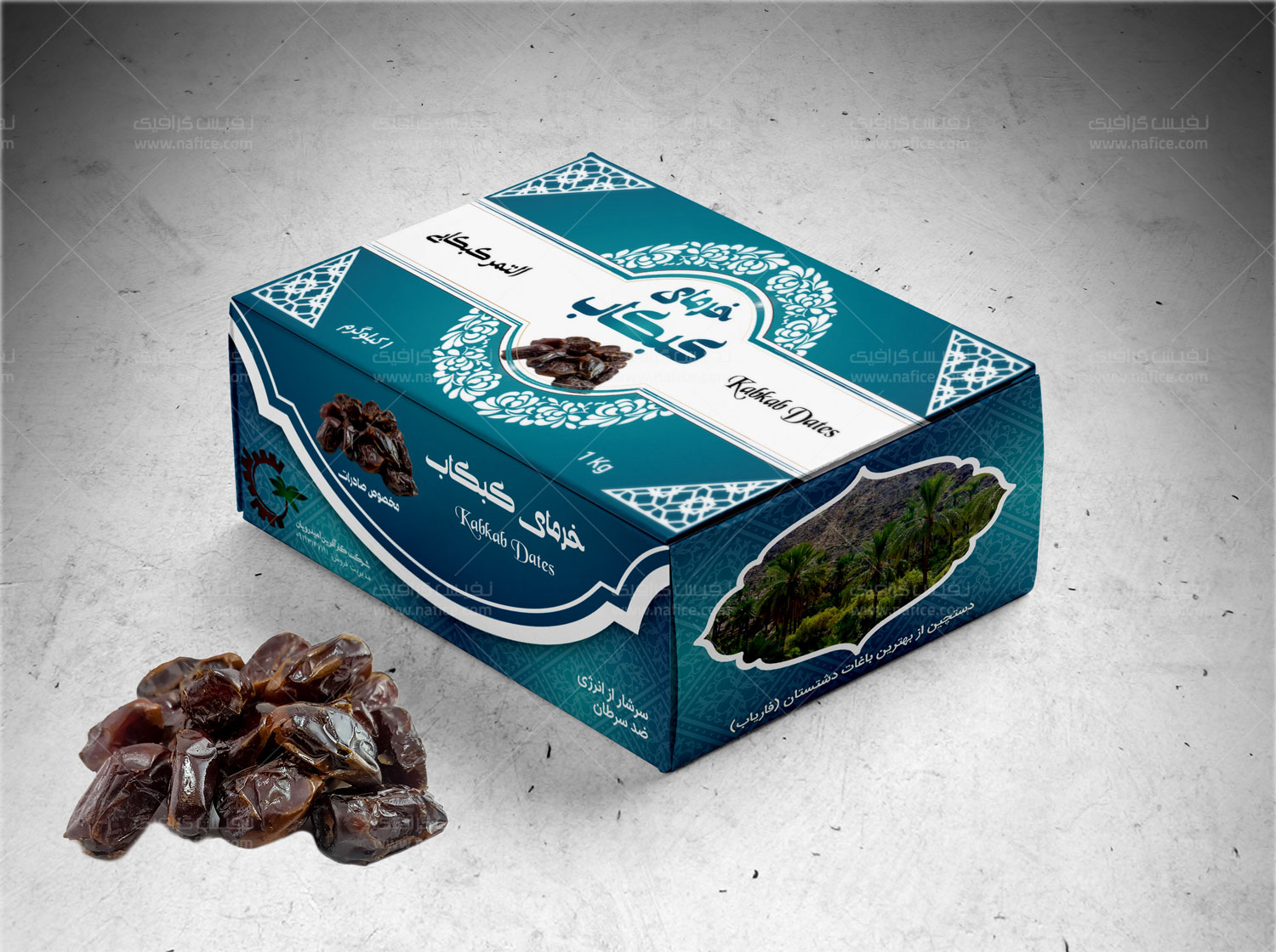 خرمای کبکاب نرم و تازه با بسته بندی شیک