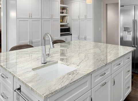 تصویر 1 از سنگ گرانیت آشپزخانه با هماهنگی بالا با طراحی داخلی