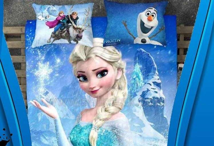 تصویر 2 از روتختی پرنسسی آنا و السا دورچین مناسب اتاق دختر بچه