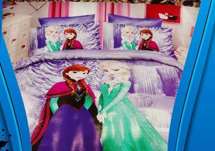 تصویر 3 از روتختی پرنسسی آنا و السا دورچین مناسب اتاق دختر بچه