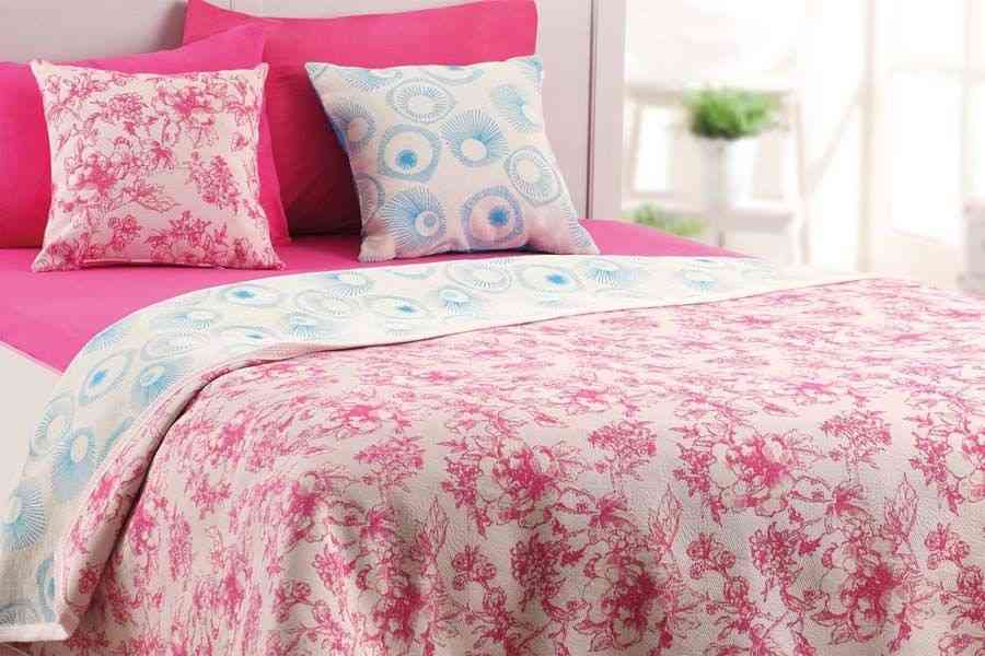 تصویر 4 از روتختی بهاره با طرح شکوفه های رنگارنگ بسیار لطیف و مناسب خوابگاه