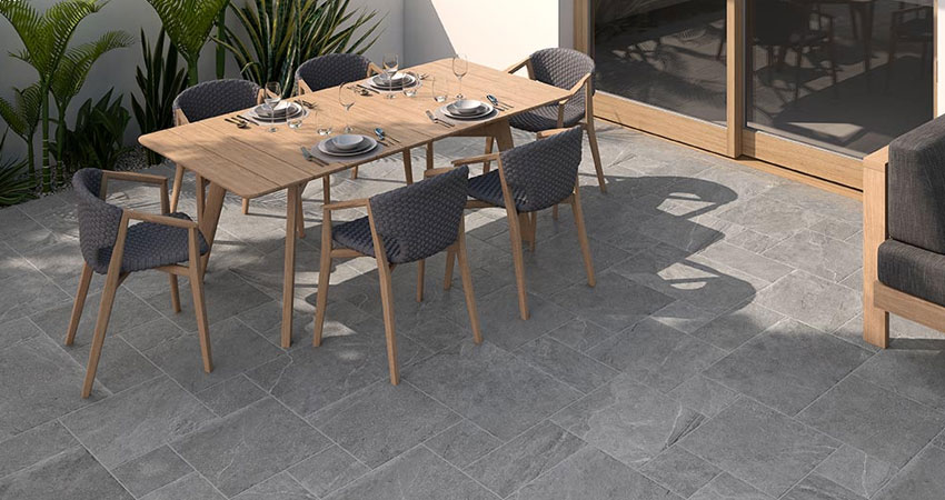 تصویر 2 از سرامیک پرسلان کف تراس با ضخامت مناسب و چسبندگی بالا