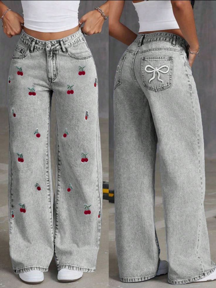 شلوار جین دخترانه مناسب ترکیب با تی شرت و مانتو