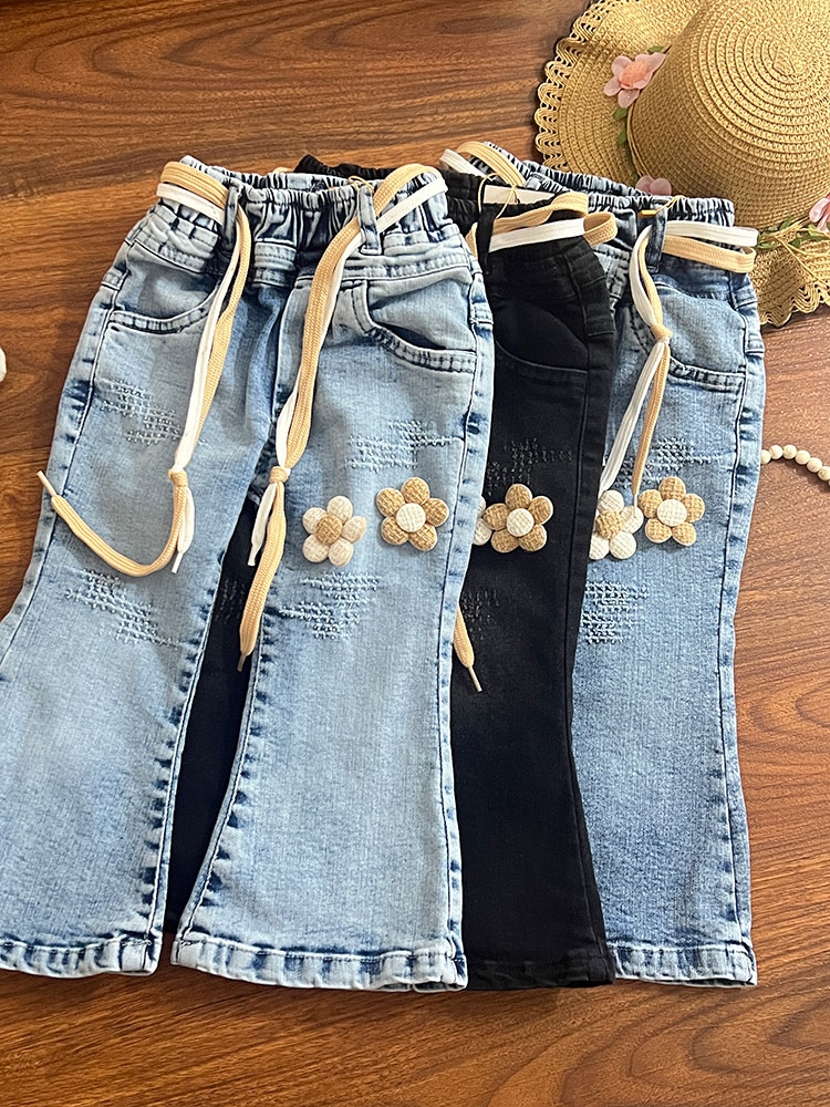 تصویر 4 از شلوار جین دخترانه بچگانه با تنخور راحت و فرم استاندارد