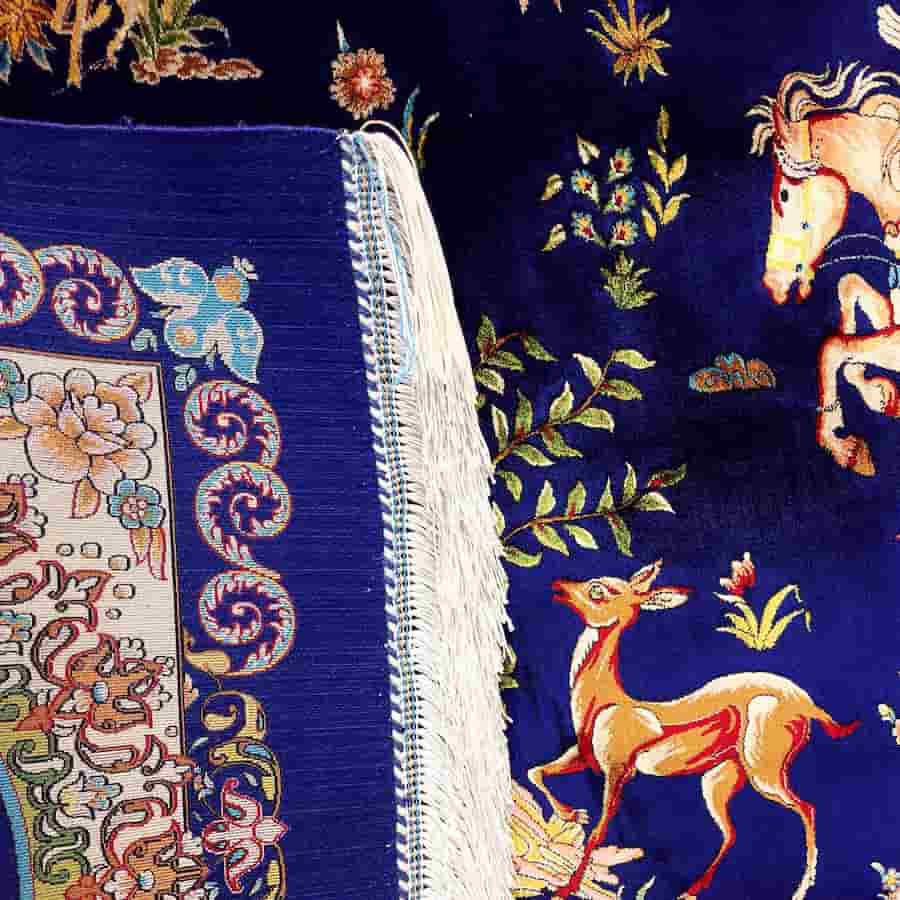 تصویر 2 از فرش ابریشمی ماشینی بهشتی با جلوه آرام بخش