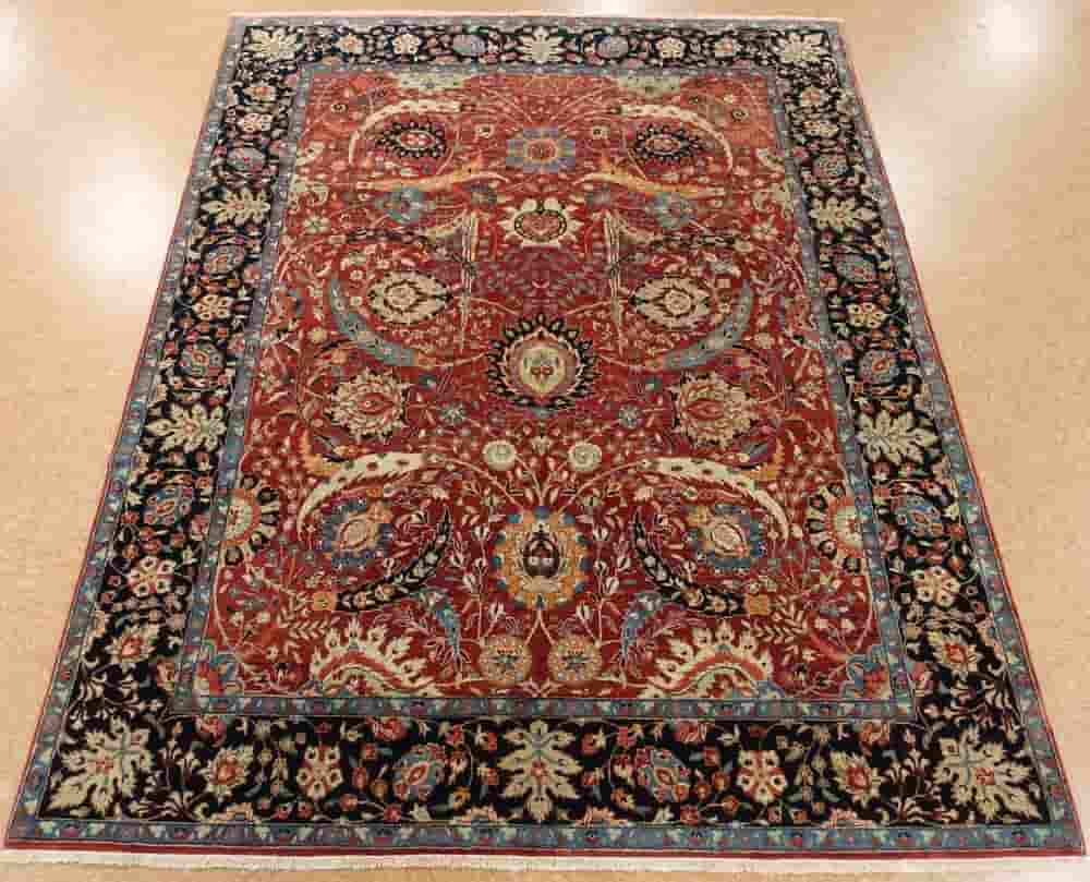 تصویر 3 از فرش ابریشم ماشینی تافته با ترکیب رنگ متعادل