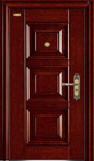 تصویر 3 از درب ضد سرقت زرشکی طراحی بادوام ویژه ورودی‌های لوکس