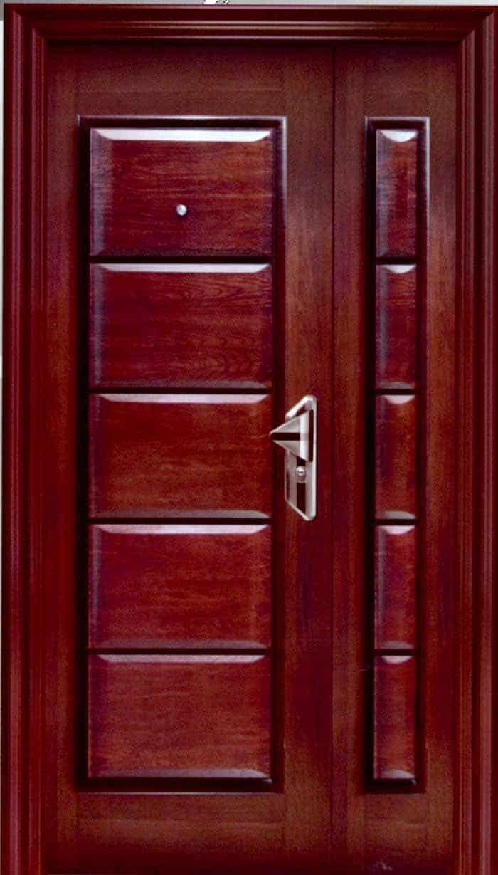 تصویر 4 از درب ضد سرقت زرشکی طراحی بادوام ویژه ورودی‌های لوکس