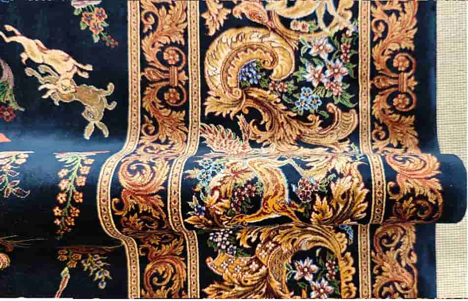 تصویر 5 از فرش ابریشمی ماشینی کرمان با دقت و ظرافت در تولید