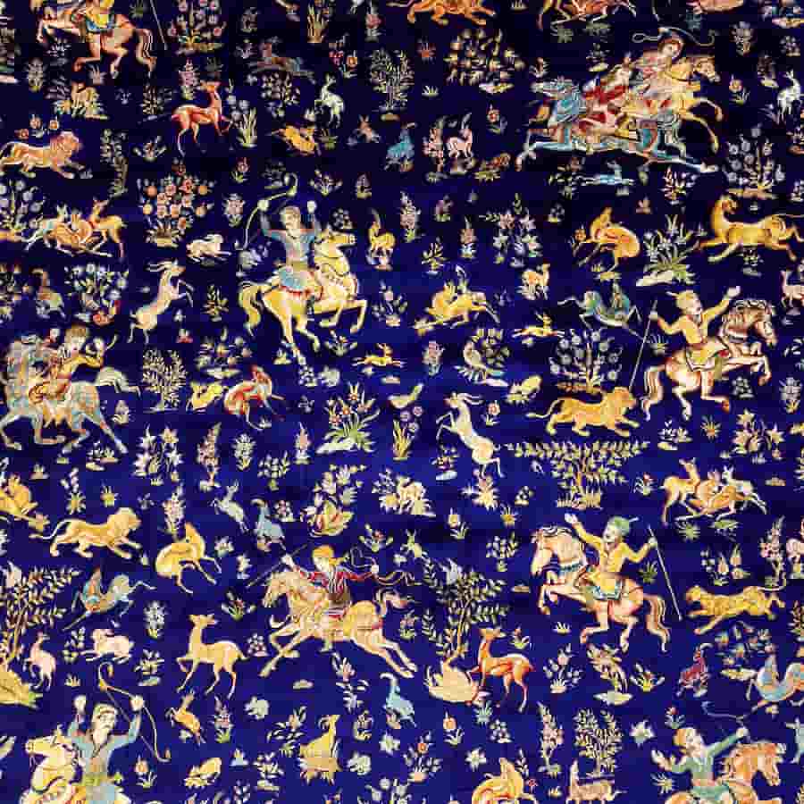 تصویر 1 از فرش ابریشمی ماشینی کرامتیان نرمی پایدار و یکدست