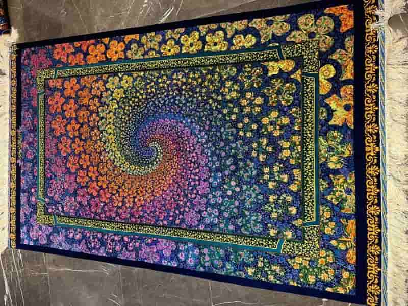 تصویر 4 از فرش ابریشمی ماشینی کرامتیان نرمی پایدار و یکدست