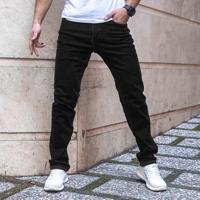 تصویر 5 از شلوار جین ذغالی مردانه مناسب پوشش غیر رسمی روزانه