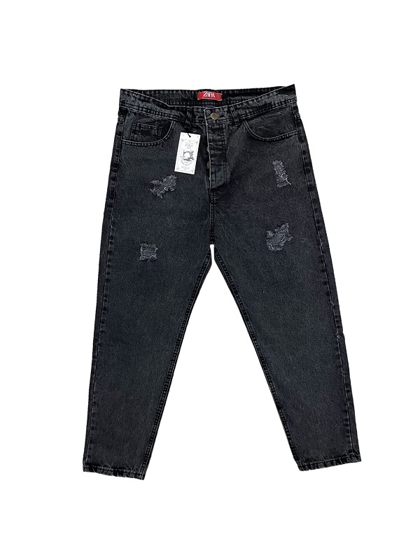 تصویر 2 از شلوار جین مام فیت ذغالی مناسب استفاده طولانی مدت