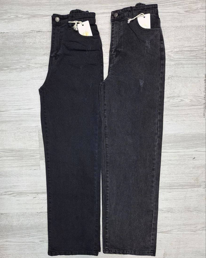 تصویر 3 از شلوار جین ذغالی بگ زنانه با فرم آزاد مناسب استایل روزمره