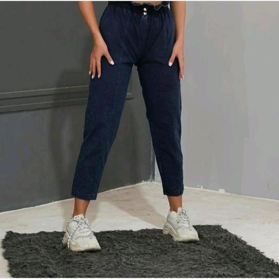 تصویر 3 از شلوار جین ذغالی دخترانه مناسب استایل کژوال و روزمره