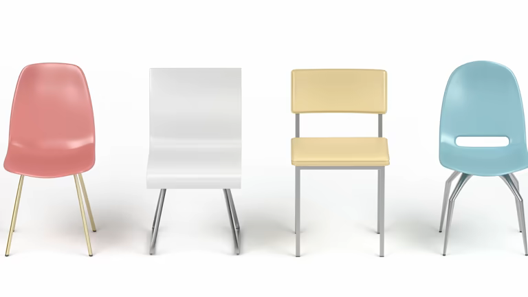 تصویر 1 از صندلی پلاستیکی با پایه فلزی چهار شاخه محکم و مقاوم