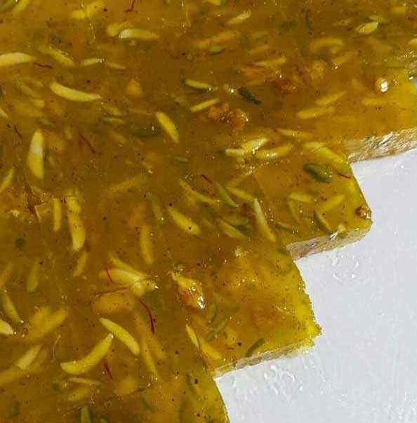 تصویر 3 از انواع حلوا مسقطی لاری زعفرانی درجه یک