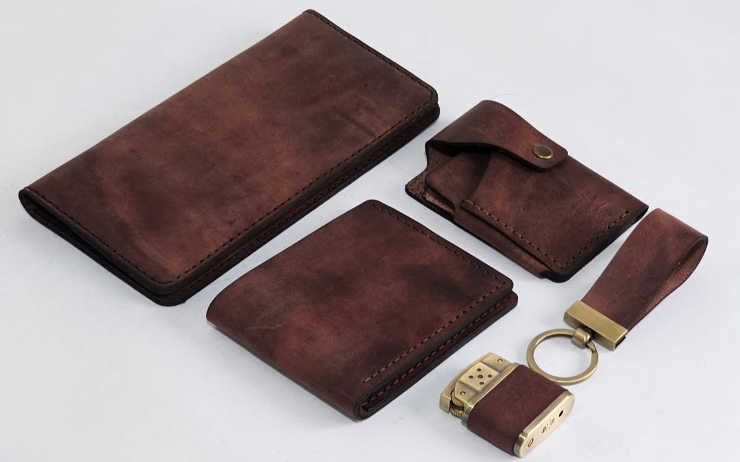 ست کیف پول چرم دستدوز در فروش عمده